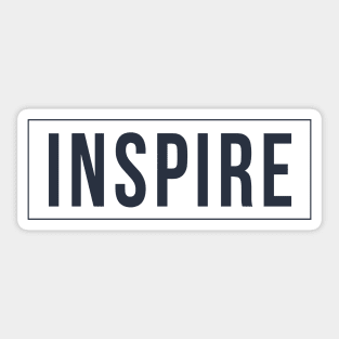 Inspire Typography Inspirational Word Retro Black Sticker